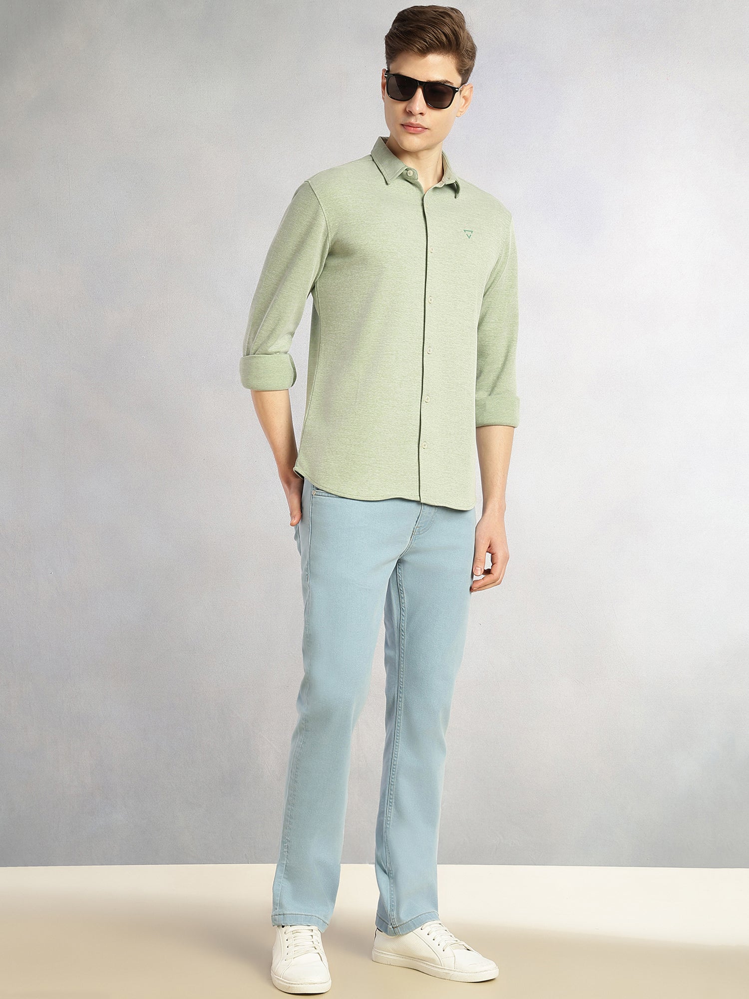 Thomas Scott Men Light Blue Cricket Club Collection Mid-Rise Straight Fit No Fade 5 Pockets Stretchable Jeans