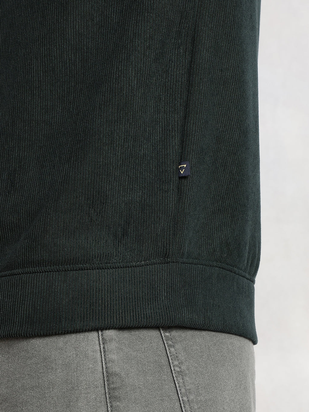 Thomas Scott Men Bottle Green Regular Fit Long Sleeves Mock Neck Half-Zip Solid Polyester Knitted Sweatshirt