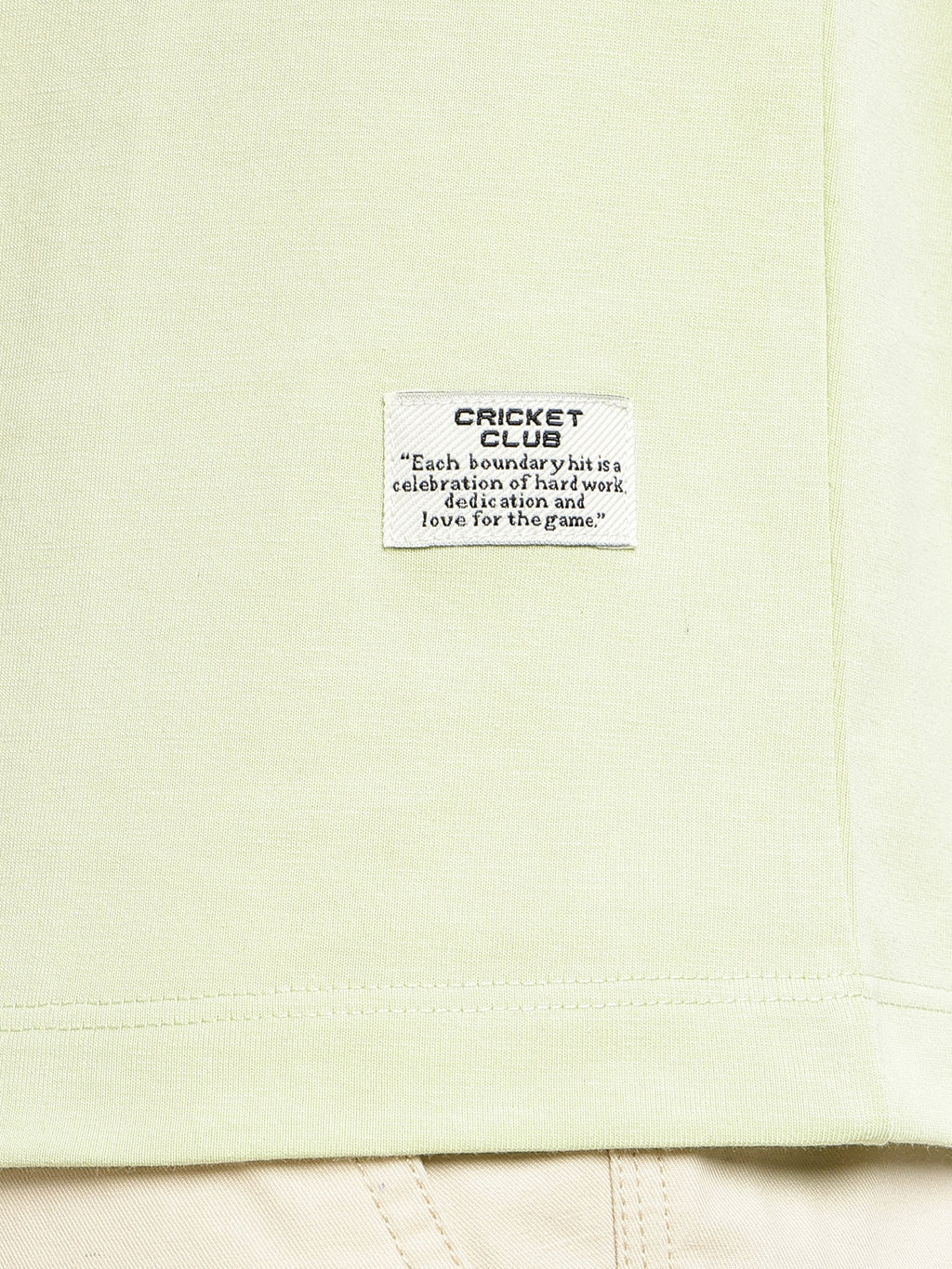 Thomas Scott Men Sea Green Cricket Club Collection Regular Fit Round Neck Short Sleeves Polycotton Solid Knitted T-shirt