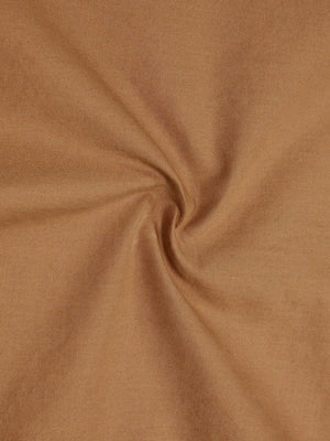 Light Brown Plus Size Regular Fit Spread Collar Long Sleeve Cotton Casual Shirt For Men