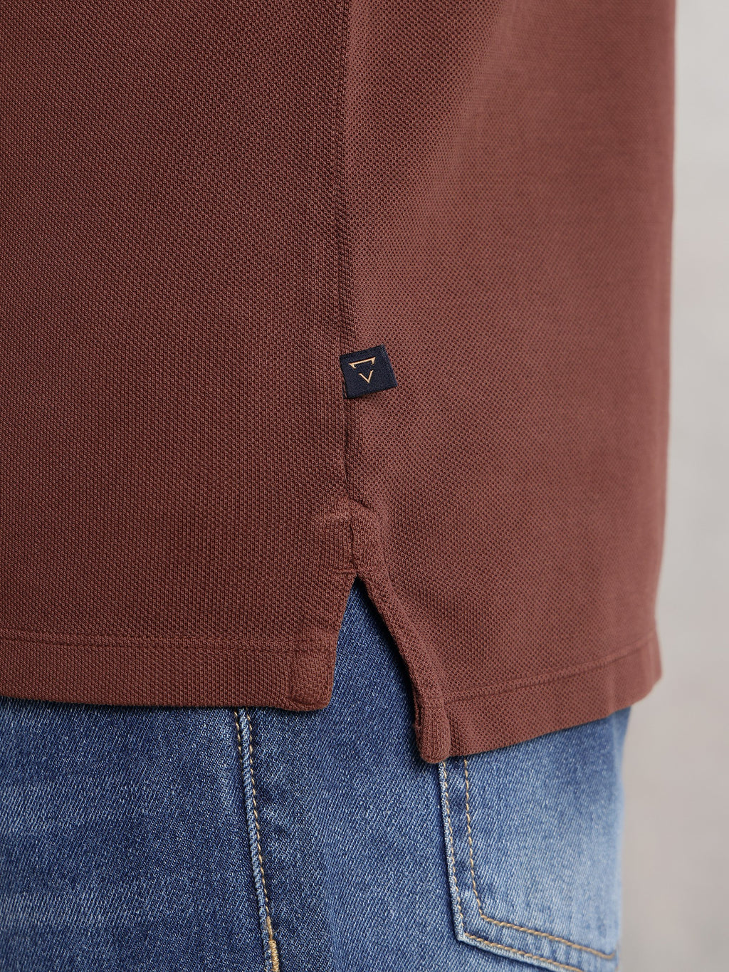 Thomas Scott Men Brown Regular Fit Solid Polo Collar Long Sleeve Pure Cotton Knitted T-shirt