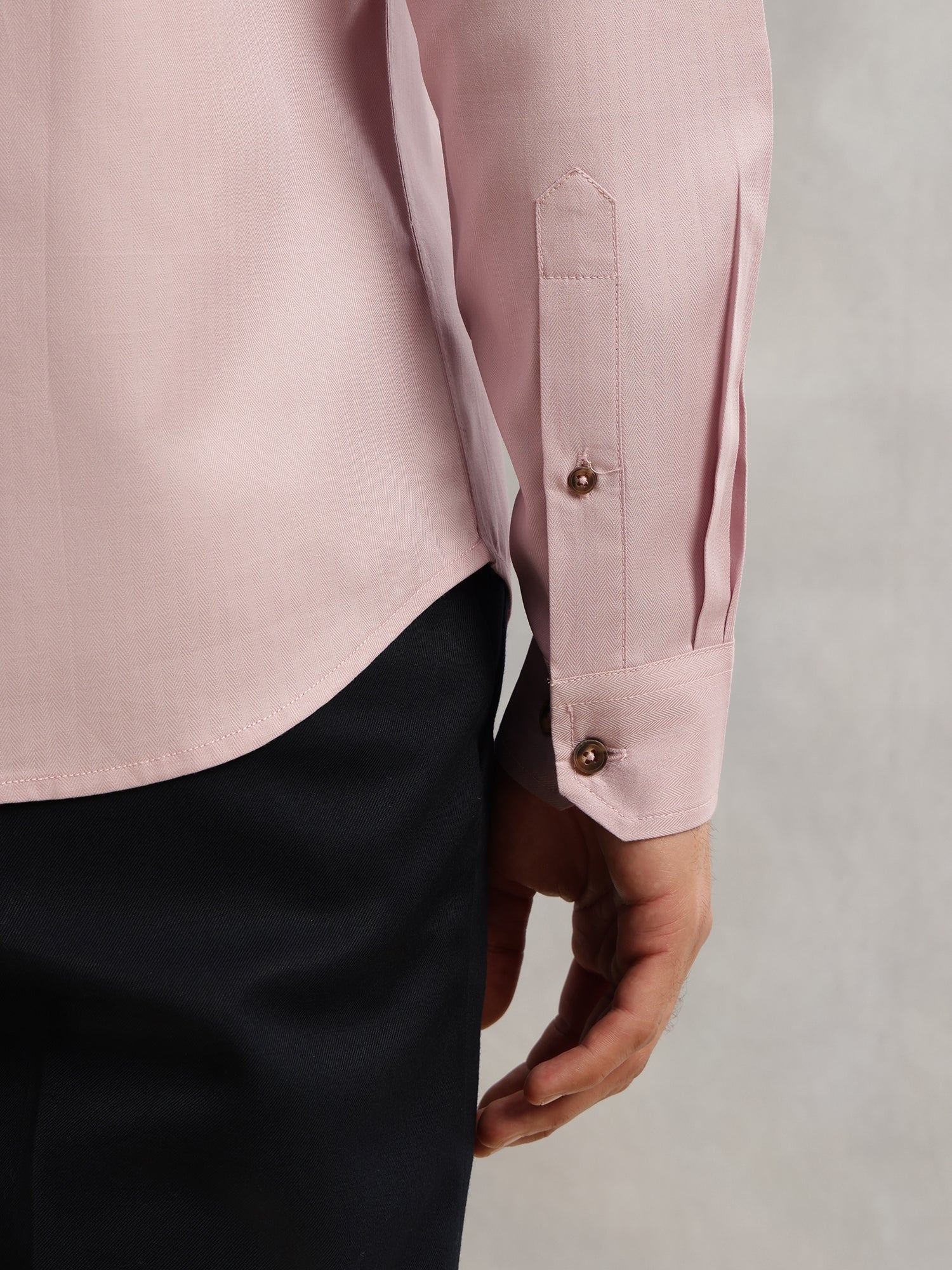 Thomas Scott Men Lilac Premium Regular Fit Long Sleeves Spread Collar Textured 100% Cotton Casual Shirt