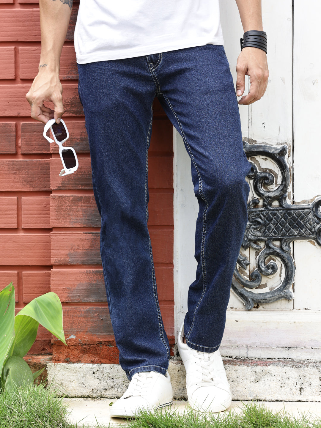Thomas Scott Men Smart Clean Look Mid-Rise Stretchable Jeans
