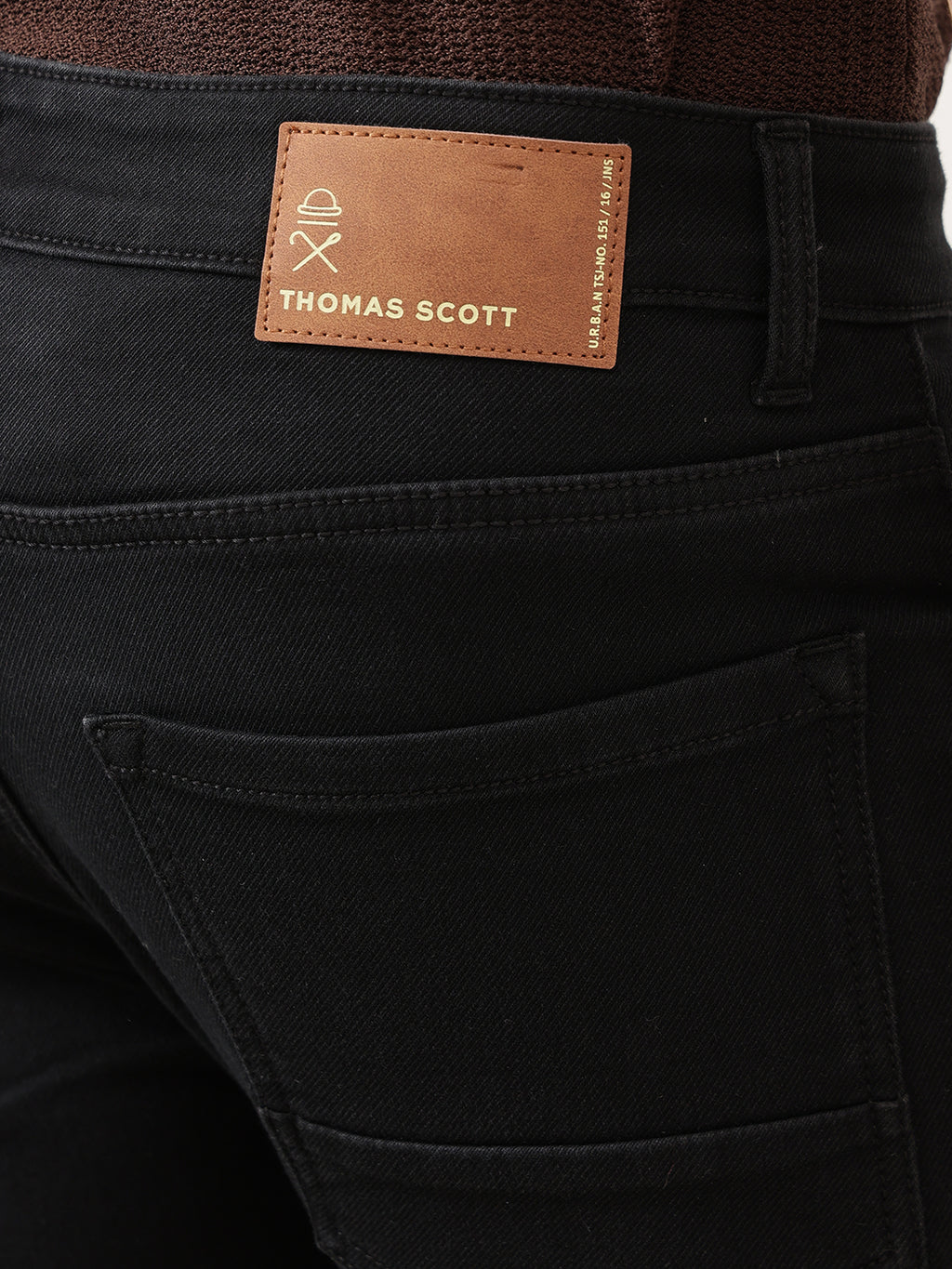 Black Smart Bootcut Fit Mid-Rise No Faded Clean Look Stretchable Jeans For Men