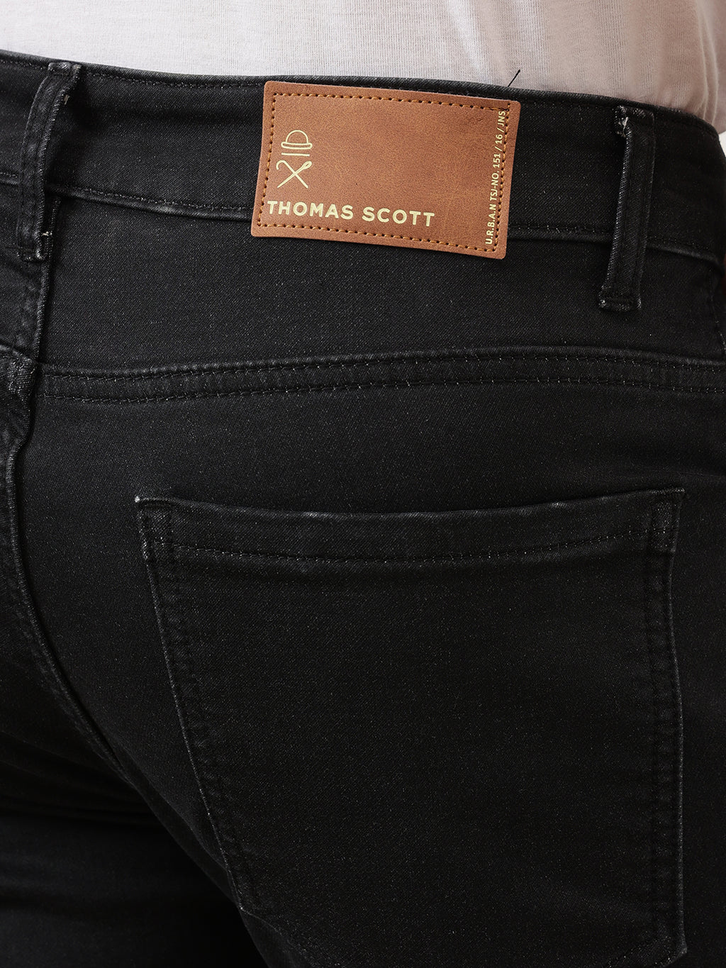 Black Smart Bootcut Fit Mid-Rise No Faded Clean Look Stretchable Jeans For Men