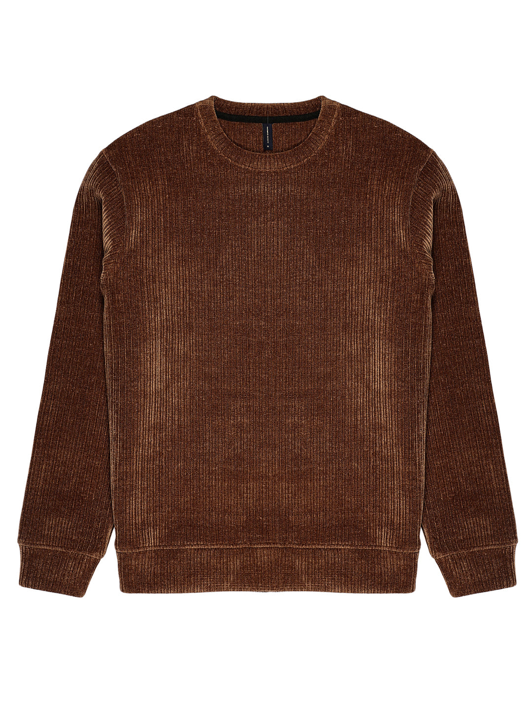 Brown Solid Anti Odour Sweatshirt