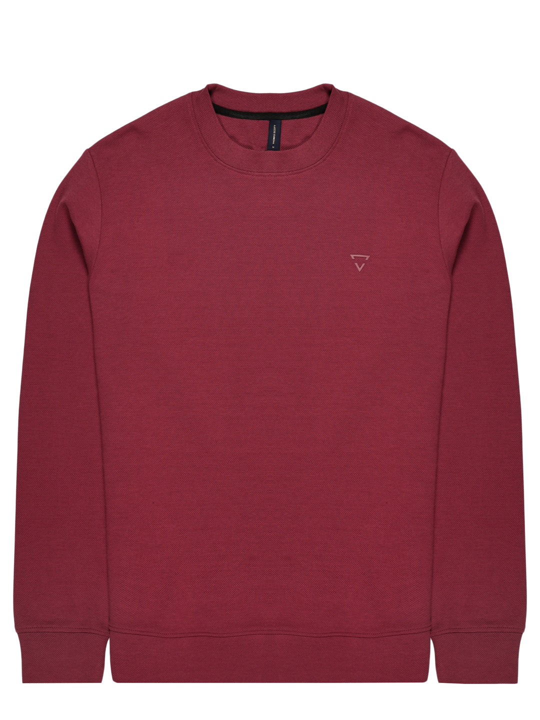 Thomas Scott Men Anti Odour Solid Round Neck Pullover Sweatshirt