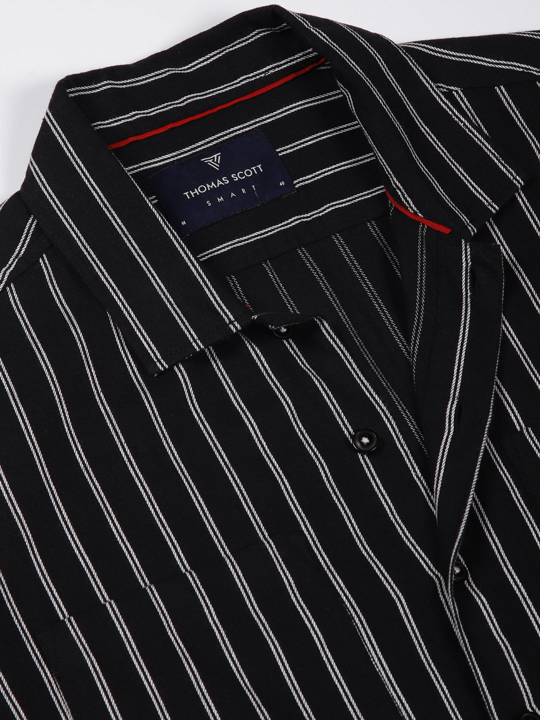 Thomas Scott Men Premium Slim Fit Opaque Striped Casual Shirt