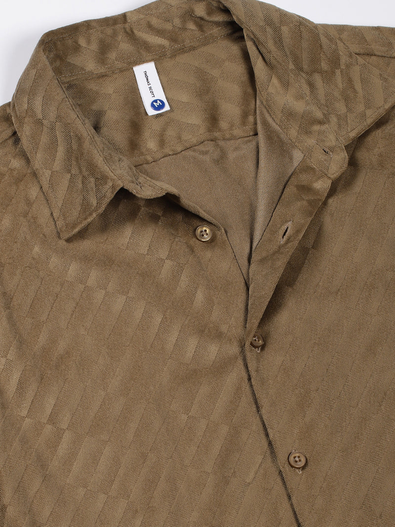 Thomas Scott Men Premium Slim Fit Opaque Casual Shirt