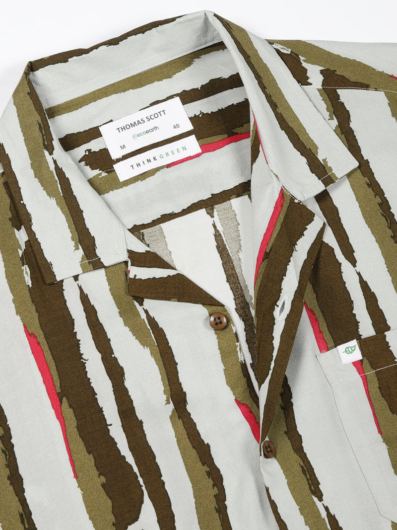 Thomas Scott Men Smart Striped Casual Shirt