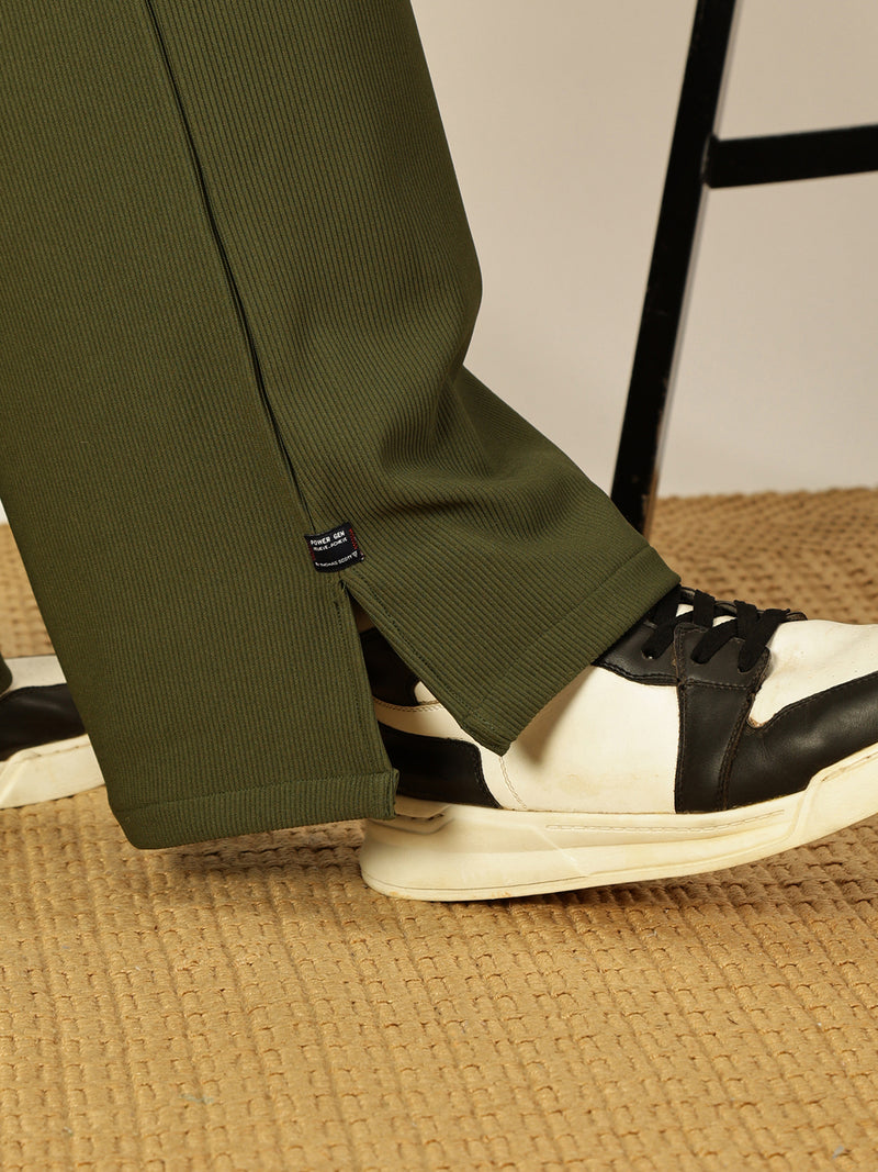 Thomas Scott Men Mid-Rise Loose Fit Parallel Trousers