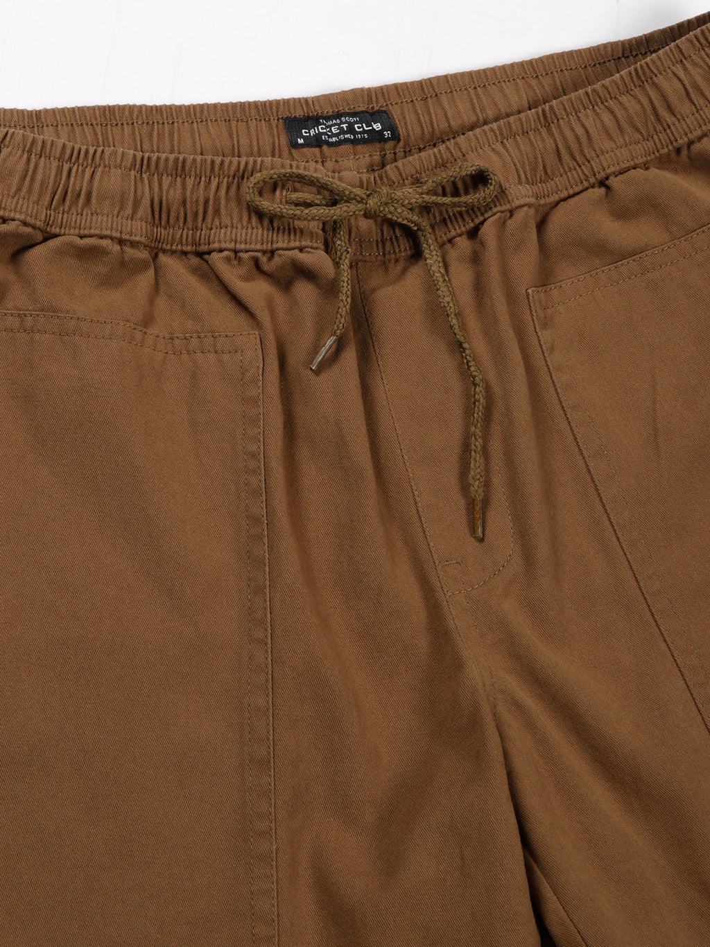 Thomas Scott Men Relaxed Loose Fit Mid-Rise Pure Cotton Trousers