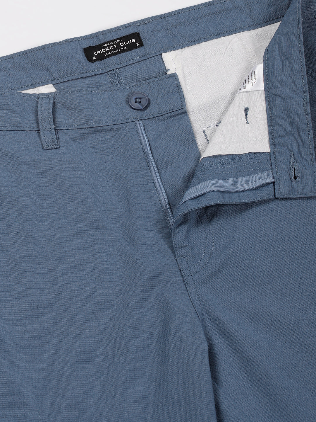 Thomas Scott Men Smart Straight Fit Easy Wash Cotton Cargo Trouser
