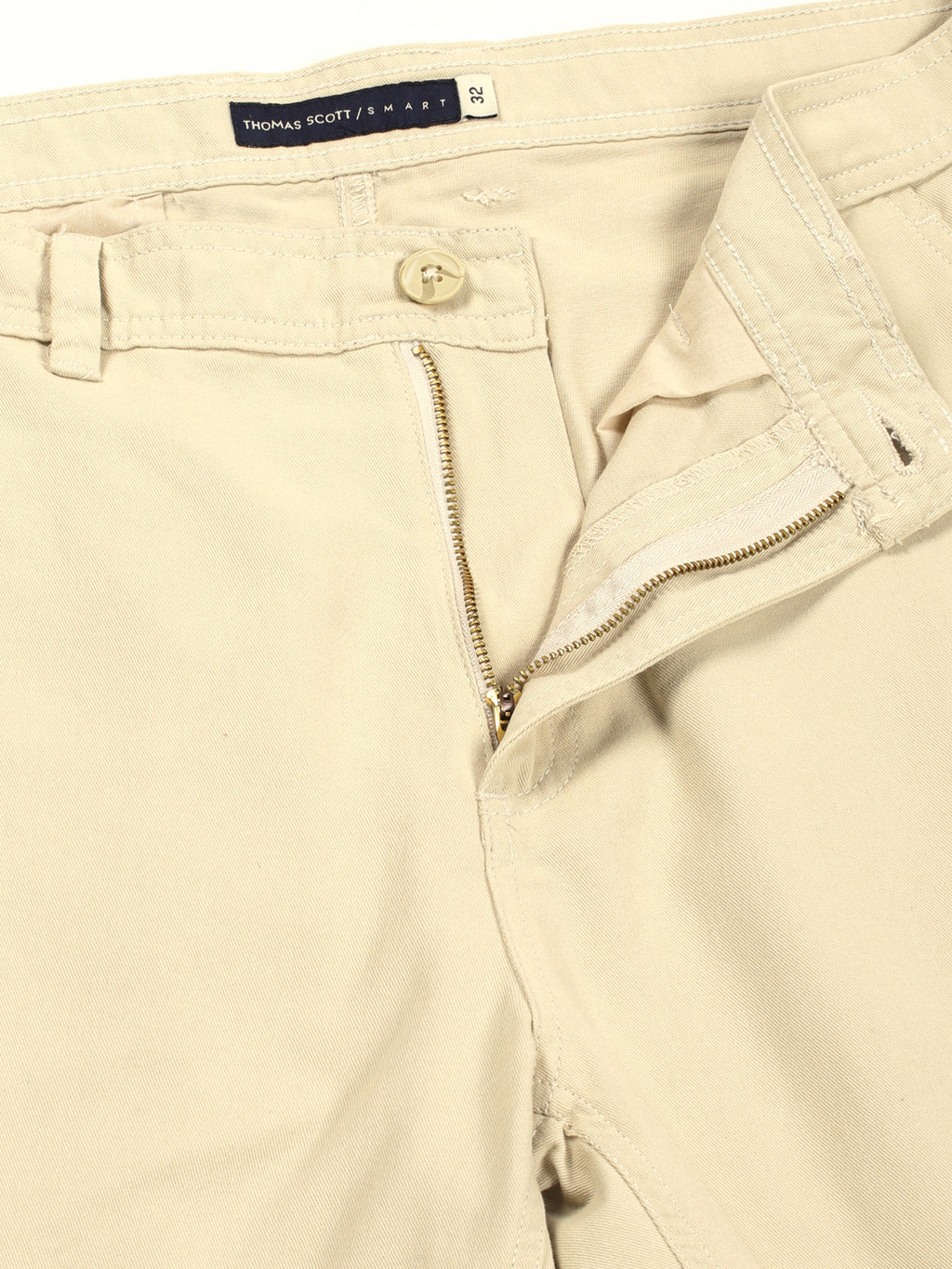Thomas Scott Men Classic Slim Fit Easy Wash Cargos Trousers