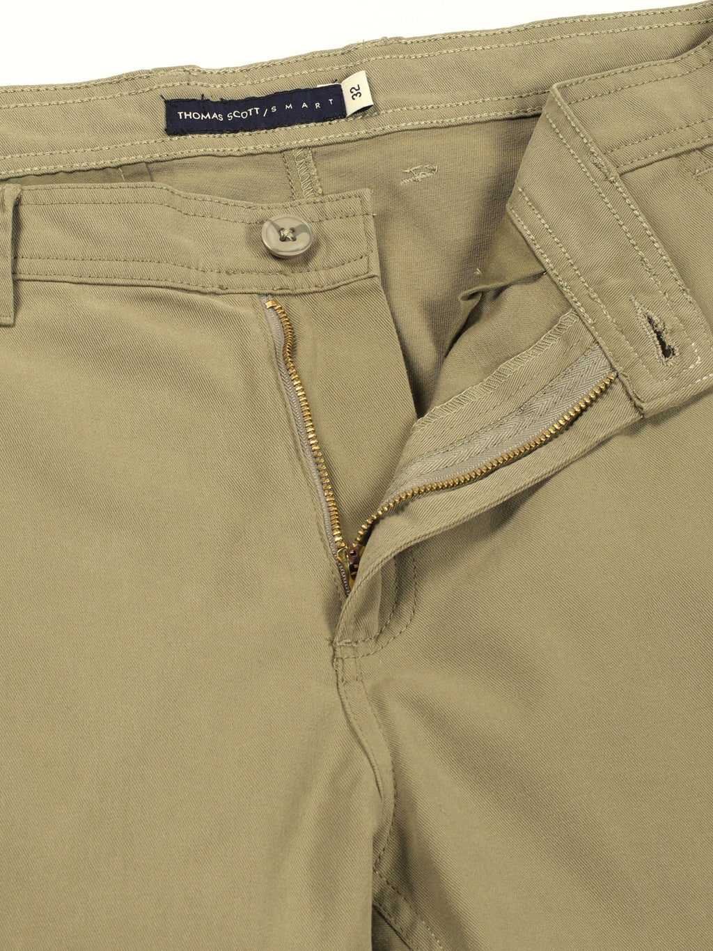 Mint  Classic Regular Fit Easy Wash Cargos Trousers