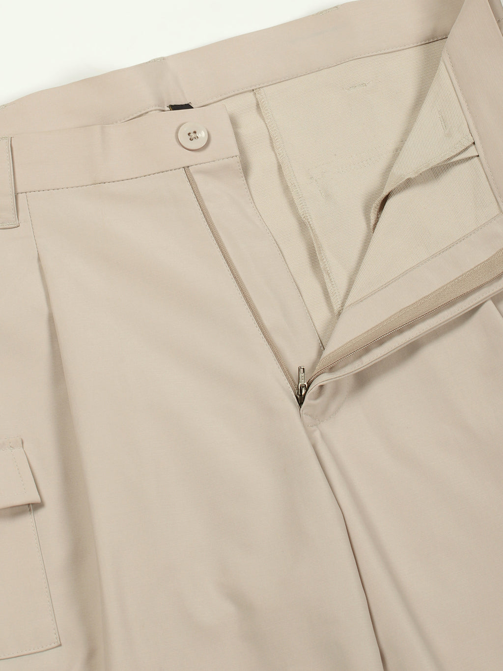 Thomas Scott Men Smart Loose Fit Easy Wash Pleated Cargos Trousers