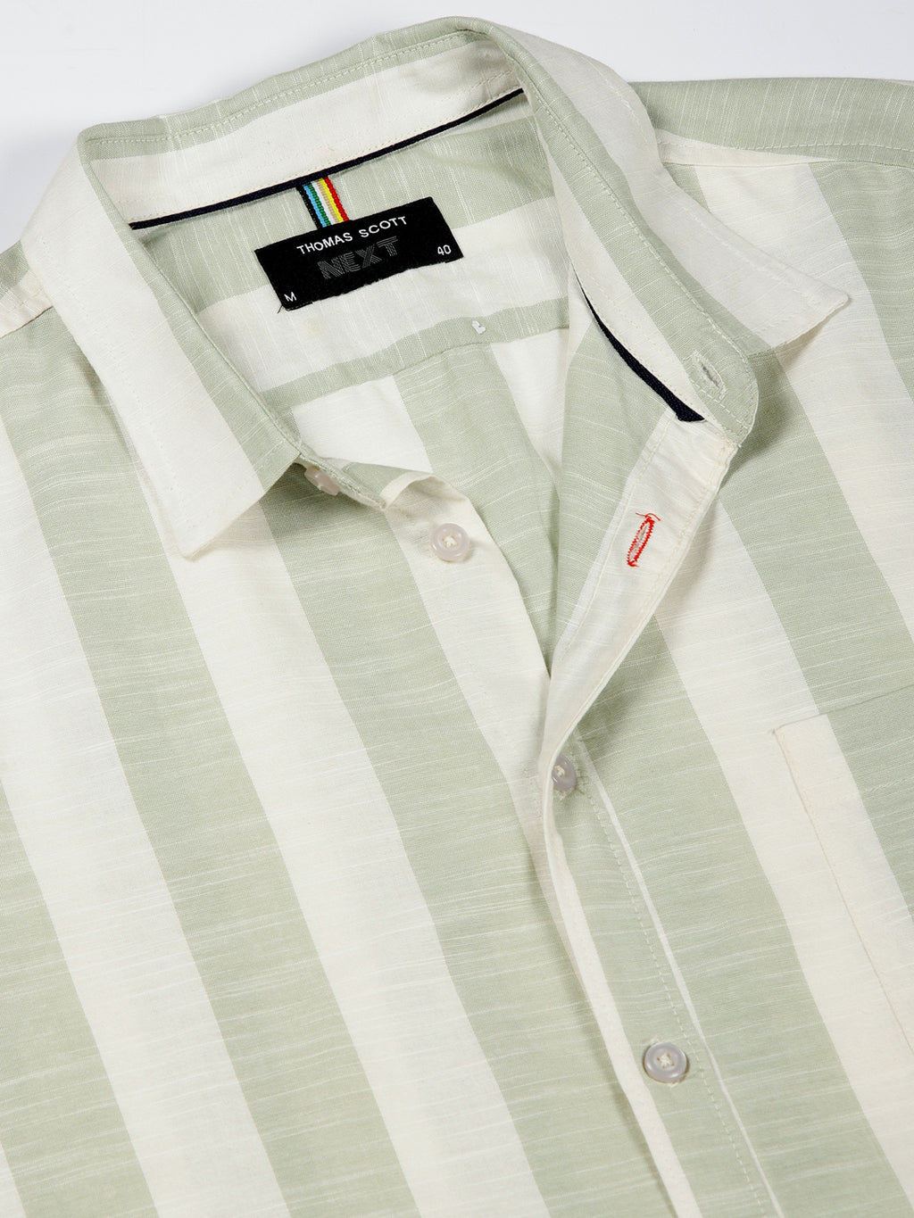 Thomas Scott Men Premium Slim Fit Opaque Striped Casual Shirt