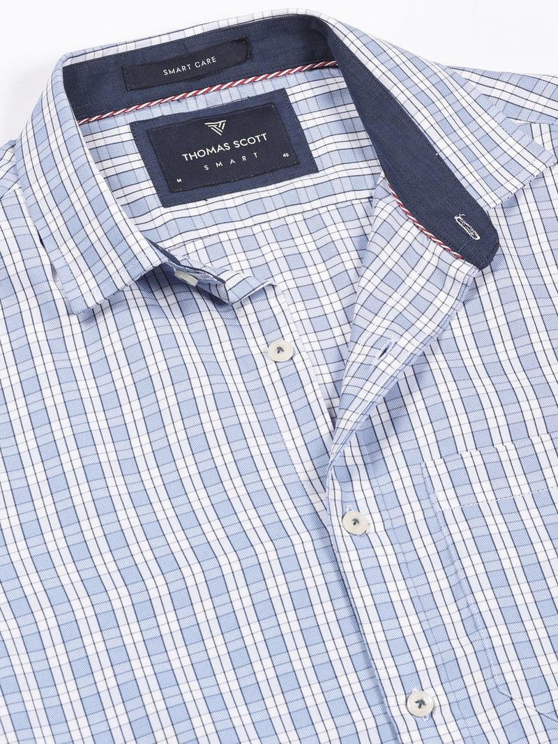 Thomas Scott Men Smart Tartan Checks Opaque Checked Formal Shirt