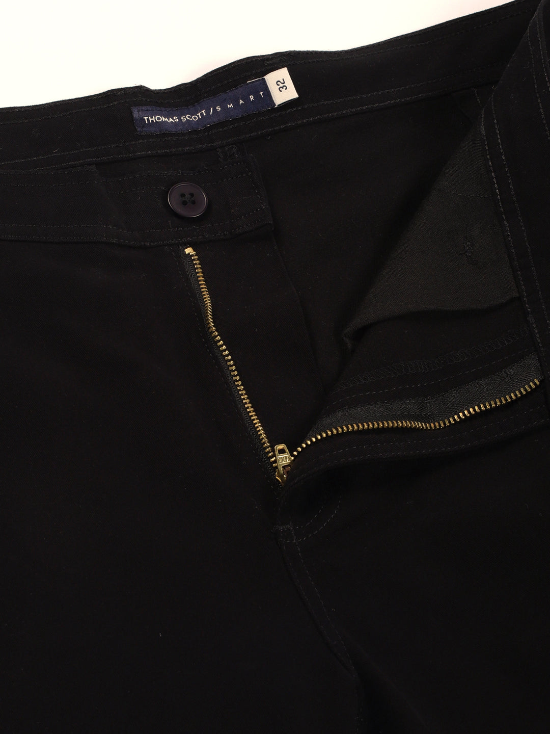Thomas Scott Men Classic Slim Fit Easy Wash Cargos Trousers