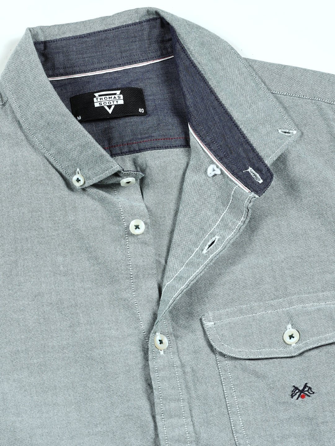 Thomas Scott Men Premium Button-Down Collar Semiformal Shirt