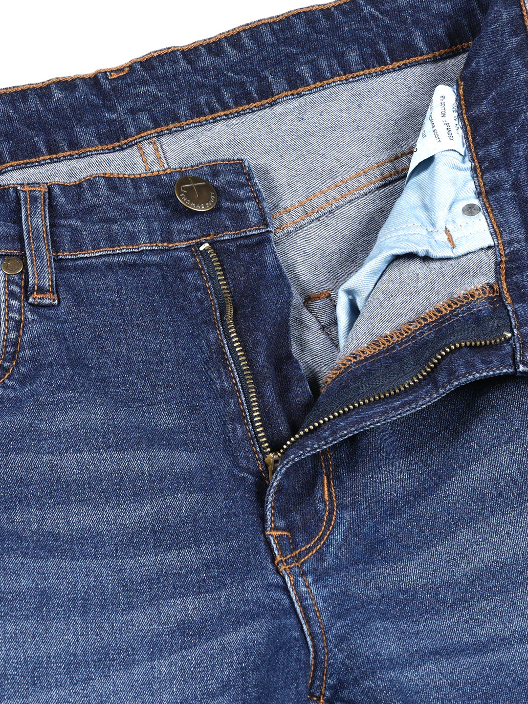 Thomas Scott Men Smart Bootcut Clean Look Light Fade Stretchable Jeans