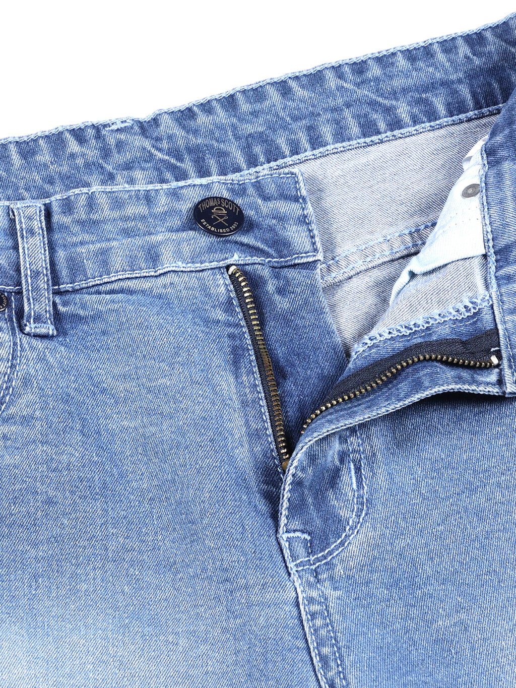 Thomas Scott Men Smart Slim Fit Light Fade Stretchable Jeans
