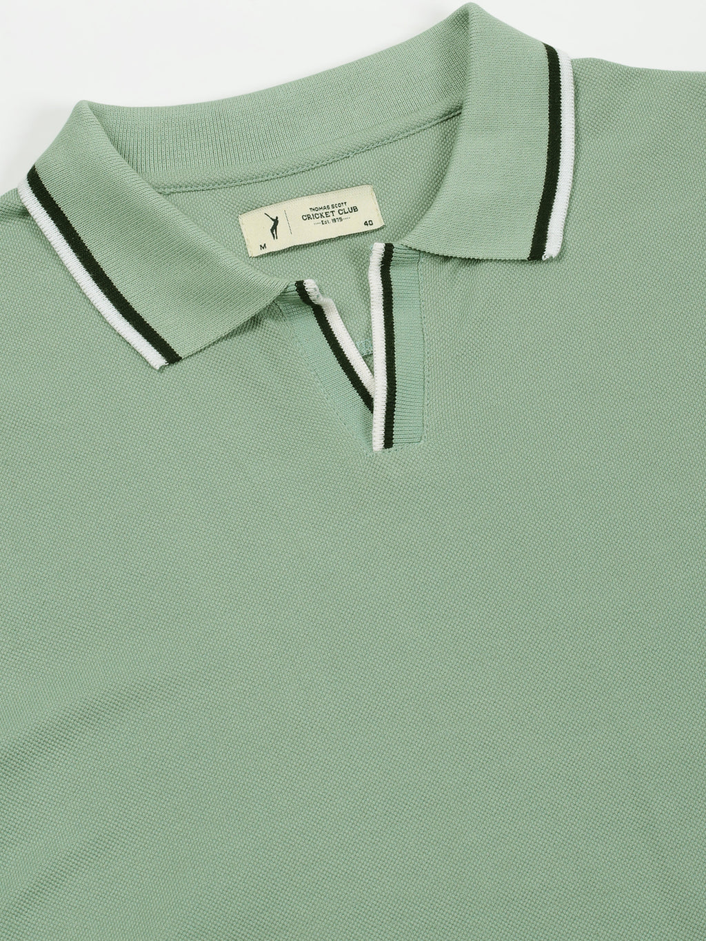 Thomas Scott Men Pista Solid Polo Collar Cotton T-shirt