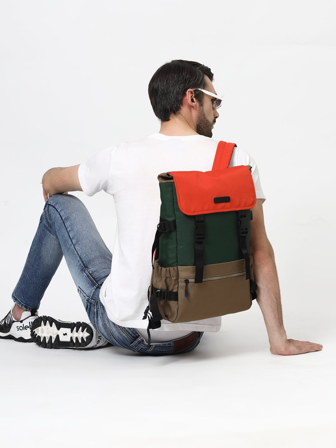 Thomas Scott Men Colourblocked Backpack