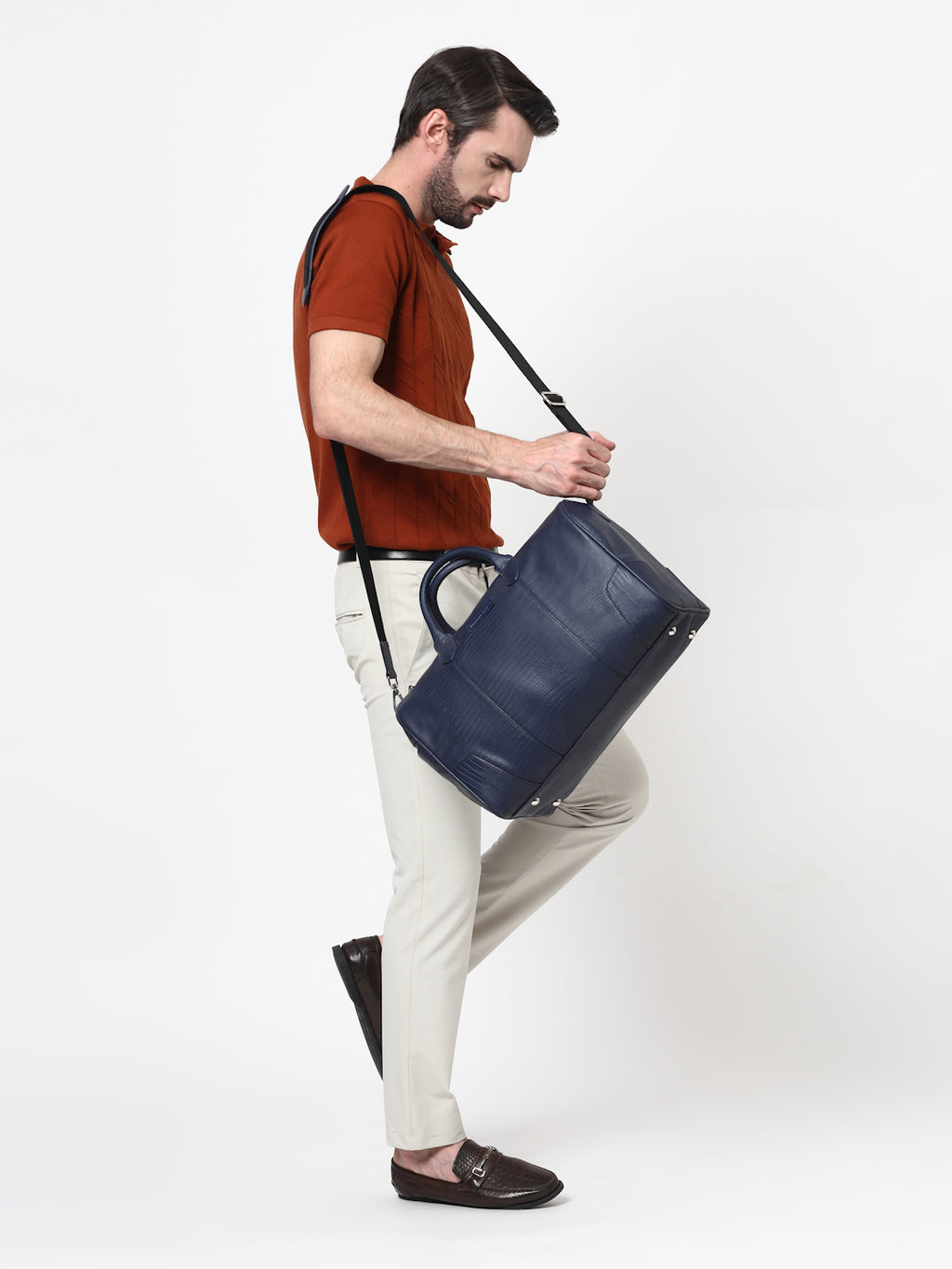 Thomas Scott Men Textured Medium Casual Duffel Bag