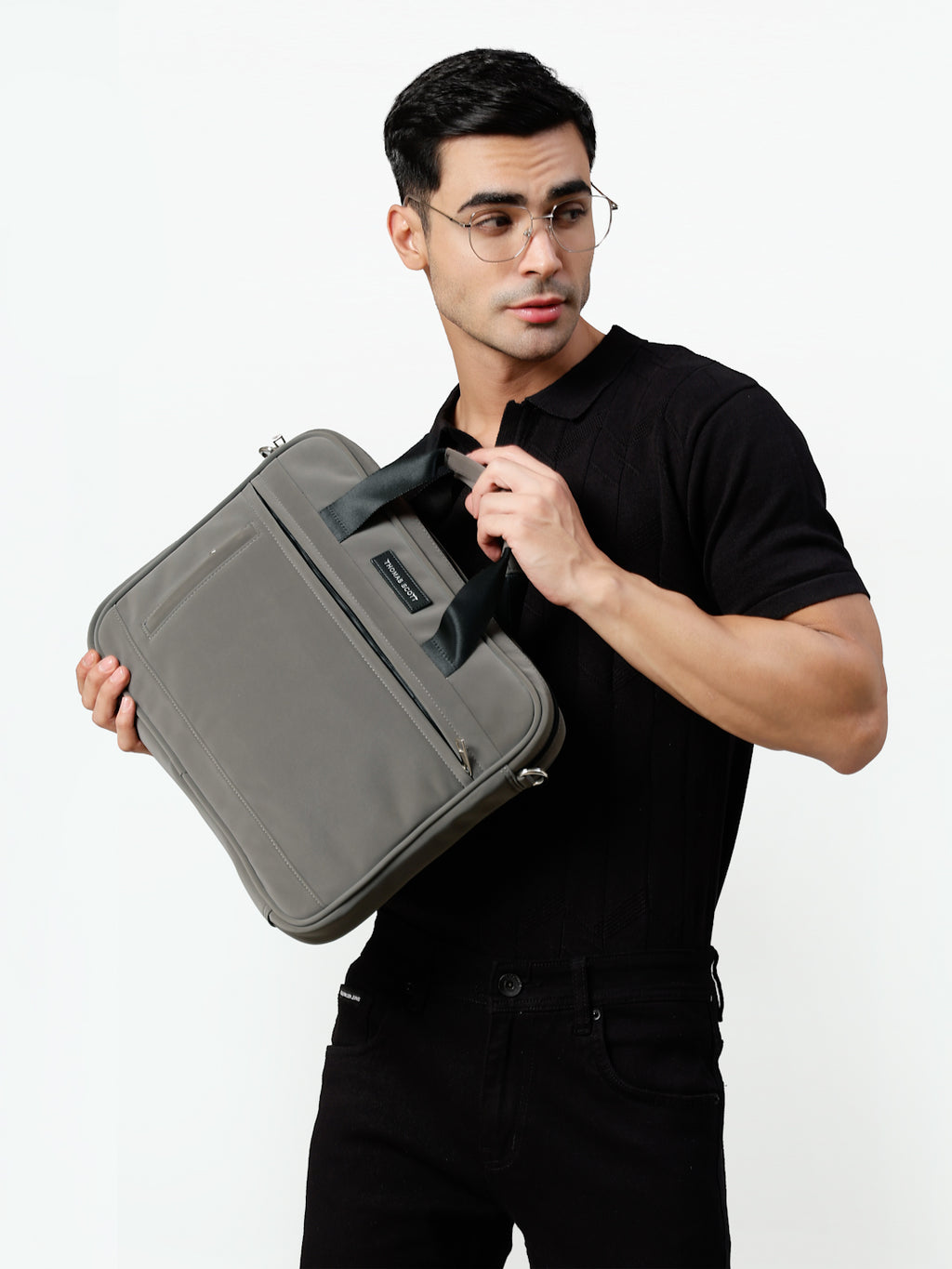 Thomas Scott Men PU Laptop Bag