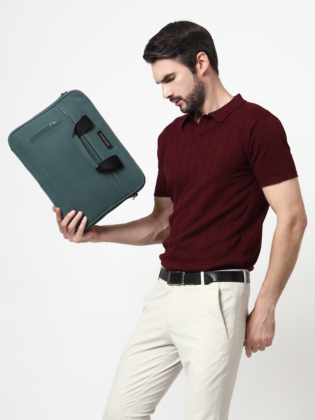 Thomas Scott Men PU Laptop Bag