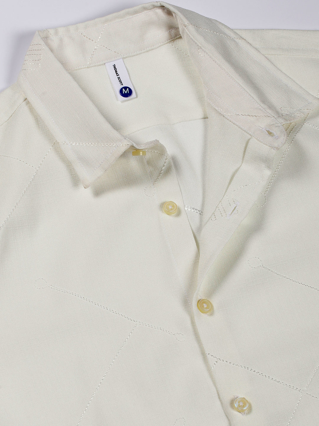 Thomas Scott Men Premium Slim Fit Opaque Casual Shirt
