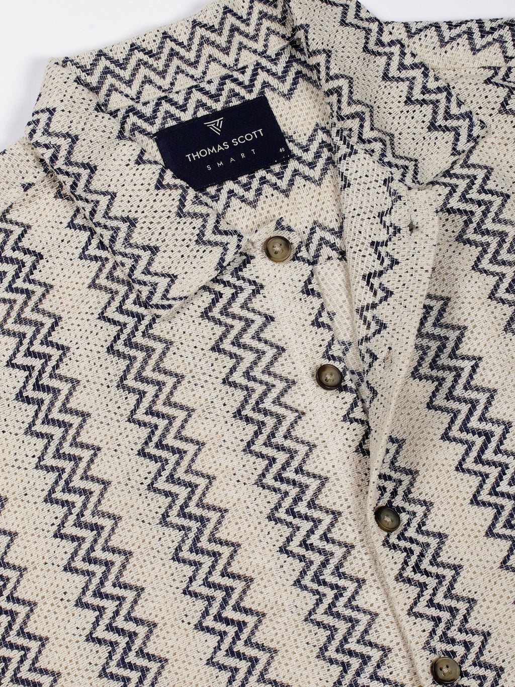 Thomas Scott Men Premium Slim Fit Opaque Striped Casual Shirt