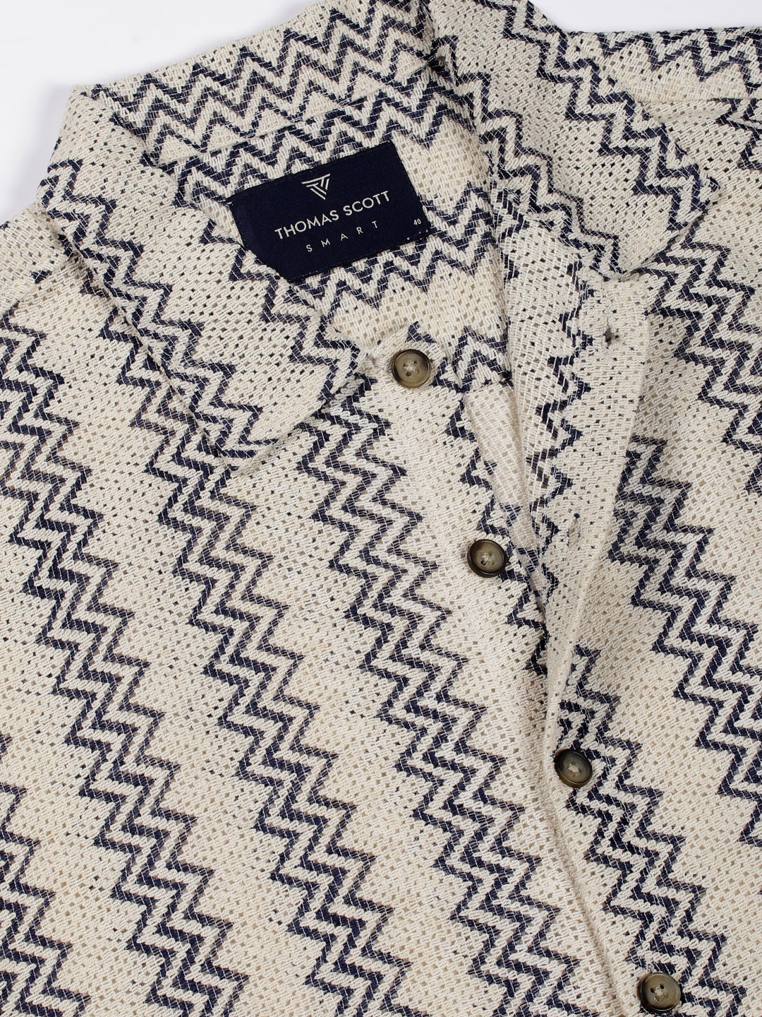 Thomas Scott Men Premium Slim Fit Opaque Striped Casual Shirt