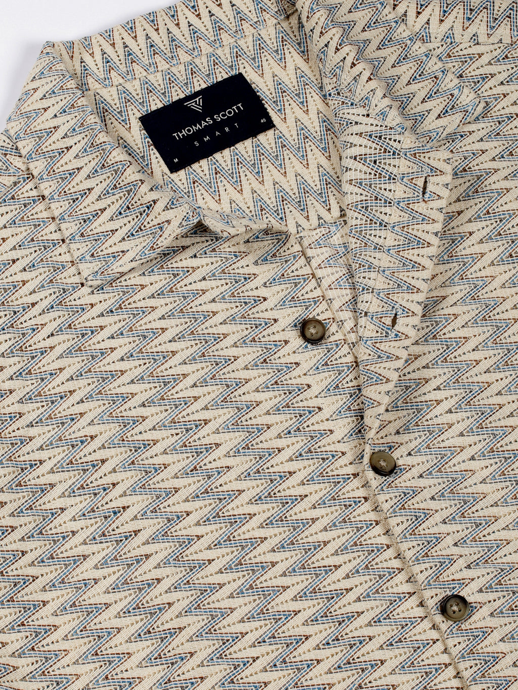 Thomas Scott Men Premium Slim Fit Opaque Striped Casual Shirt