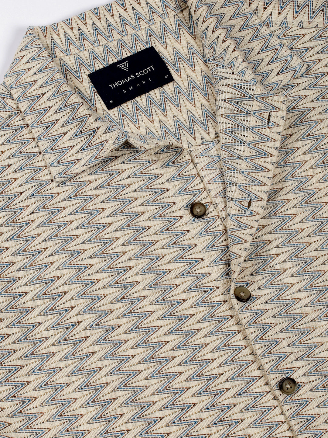 Thomas Scott Men Premium Slim Fit Opaque Striped Casual Shirt