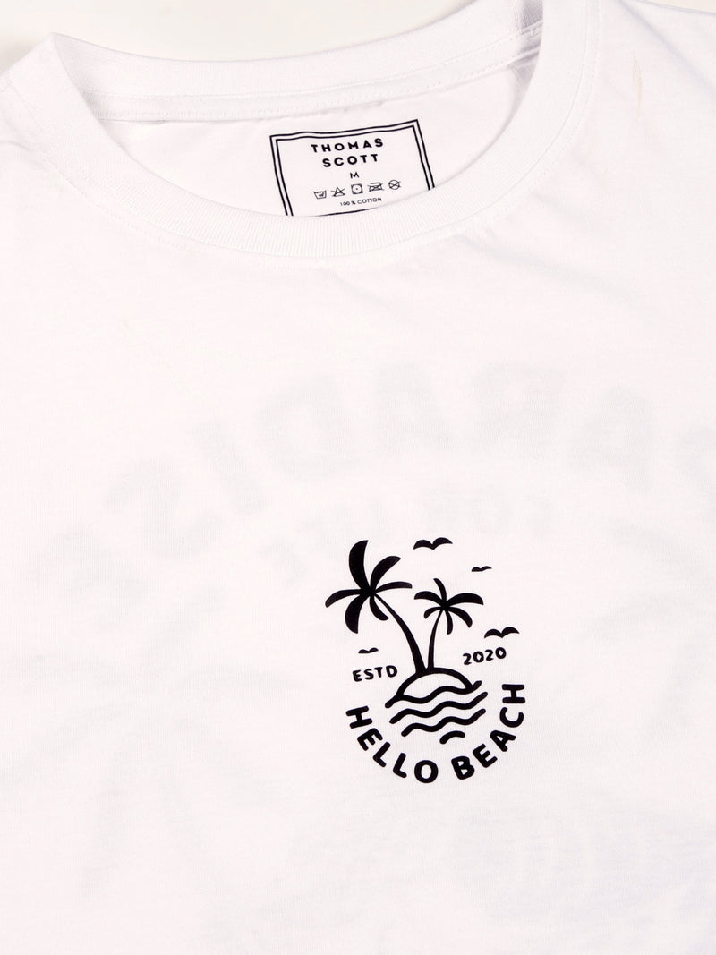 Thomas Scott Men Round Neck Typography Printed Cotton Oversized T-shirt