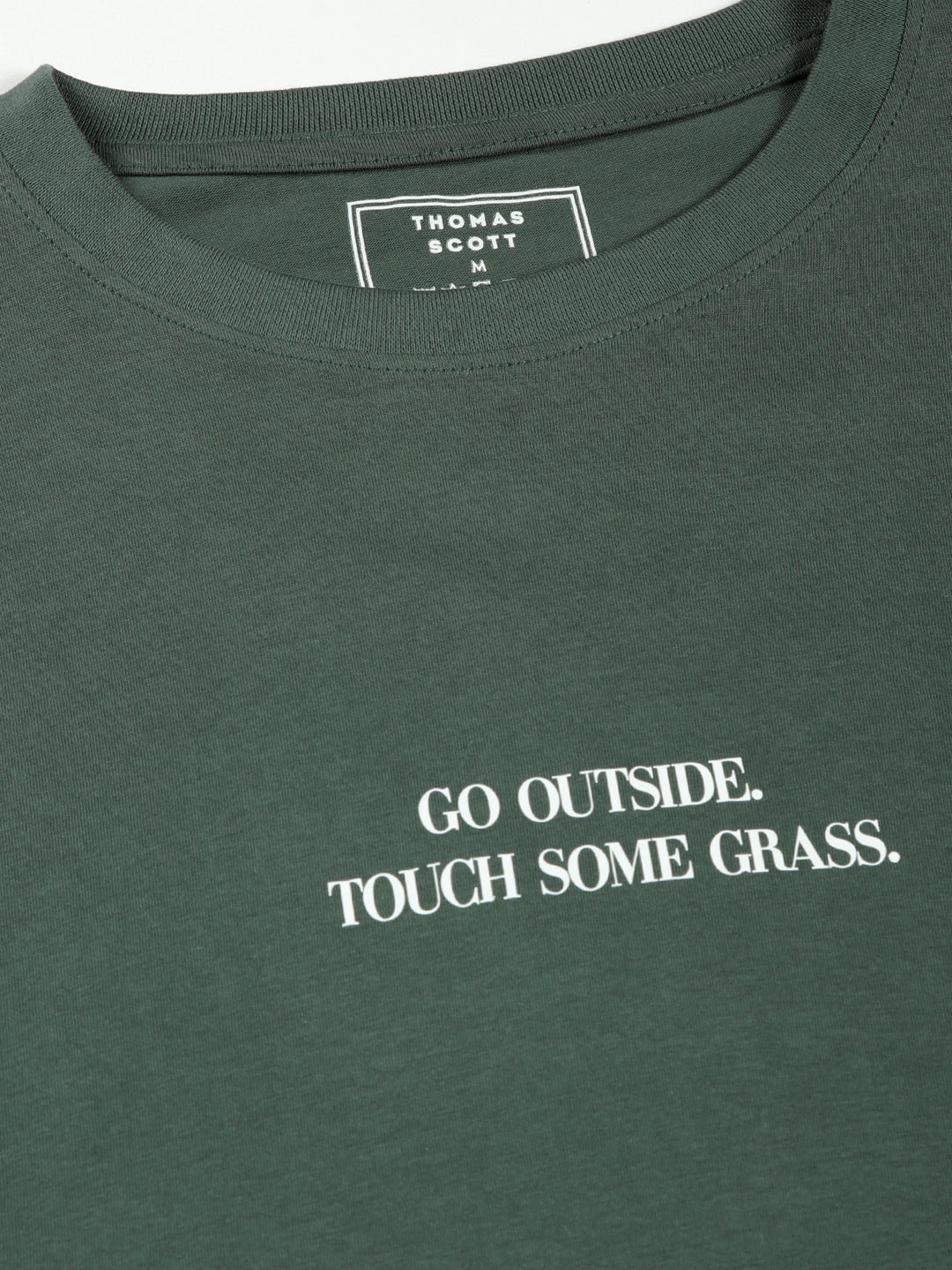 Thomas Scott Men Round Neck Typography Printed Cotton Oversized T-shirt