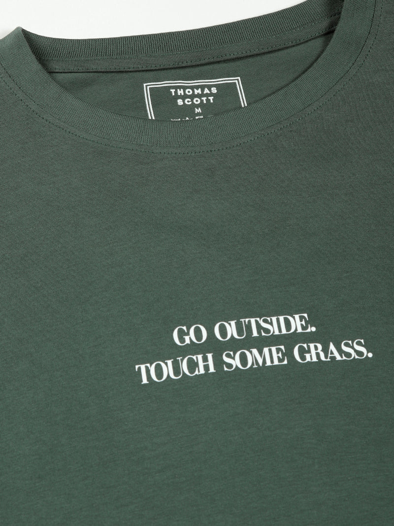 Thomas Scott Men Round Neck Typography Printed Cotton Oversized T-shirt