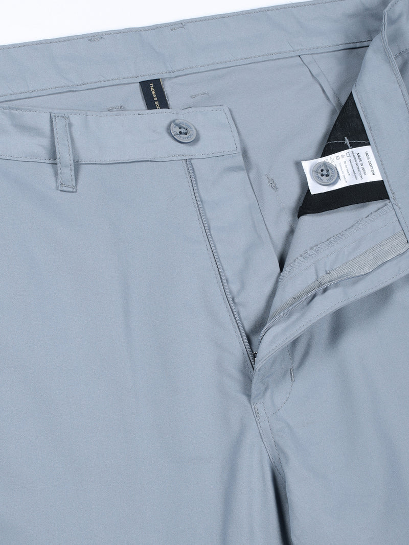 Thomas Scott Men Mid Blue Cotton Mid-Rise Original Cargo Trouser