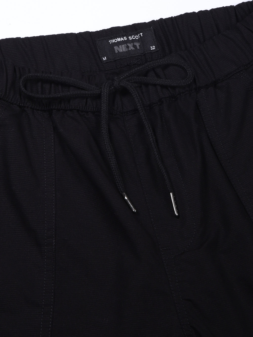 Thomas Scott Men Black Classic Slim Fit Joggers Trouser