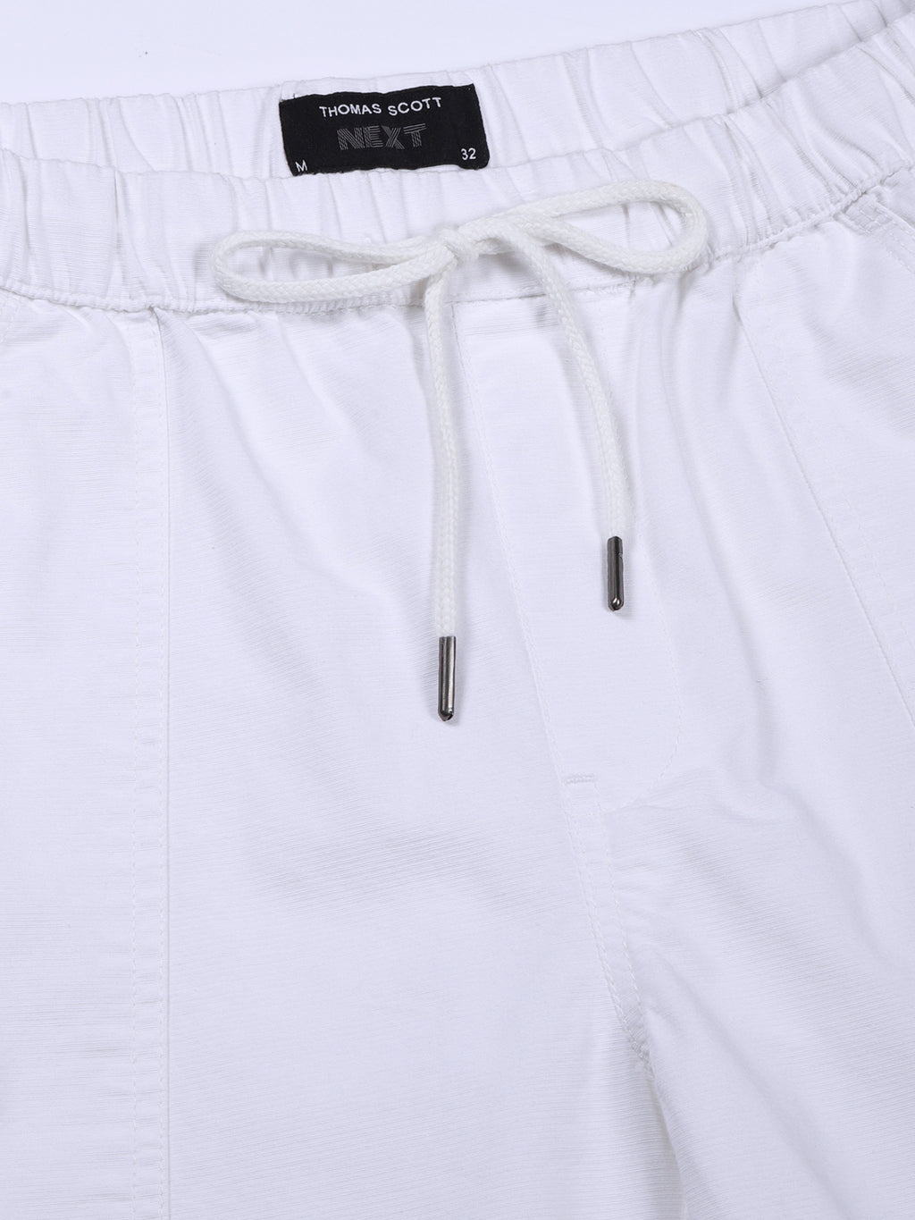 Thomas Scott Men White Classic Slim Fit Joggers Trouser