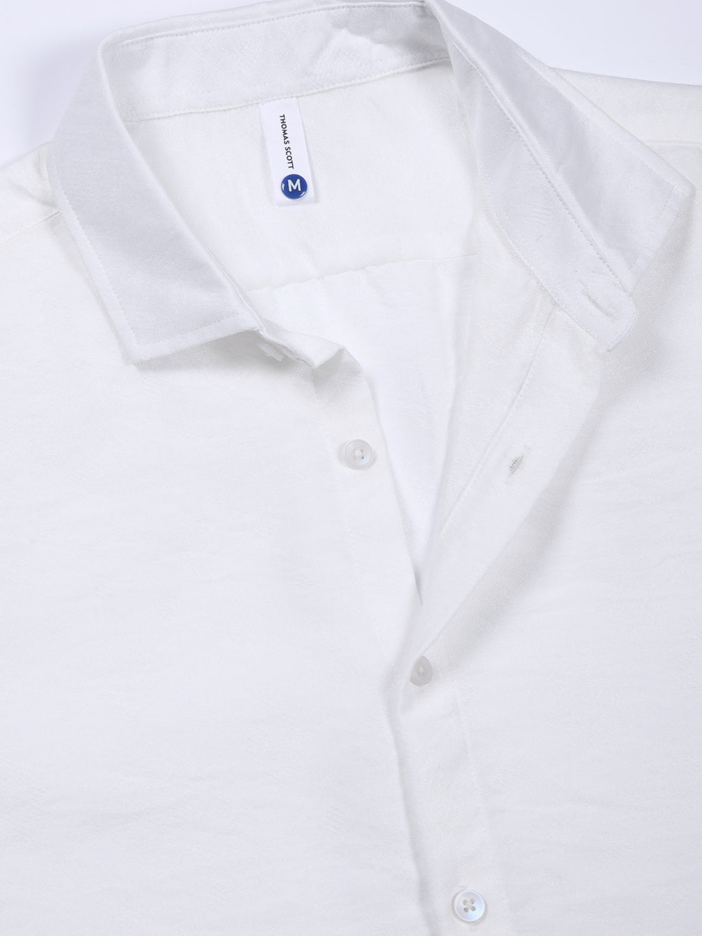 Thomas Scott Men White Slim Fit Geometric Print Casual Shirt