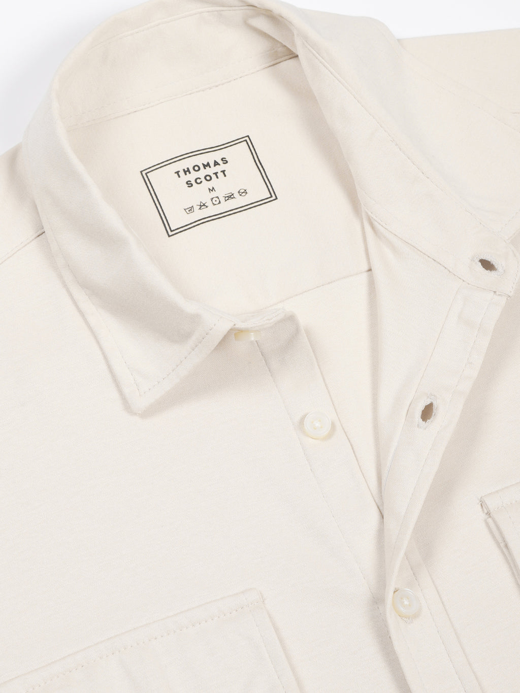 Thomas Scott Men Cream Slim Fit Solid Casual Shirt