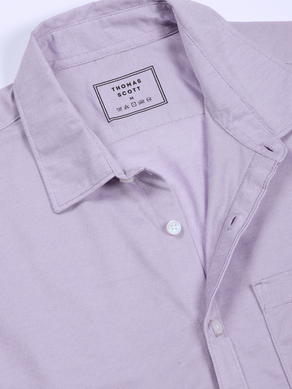 Purple Slim Fit Solid Casual Shirt