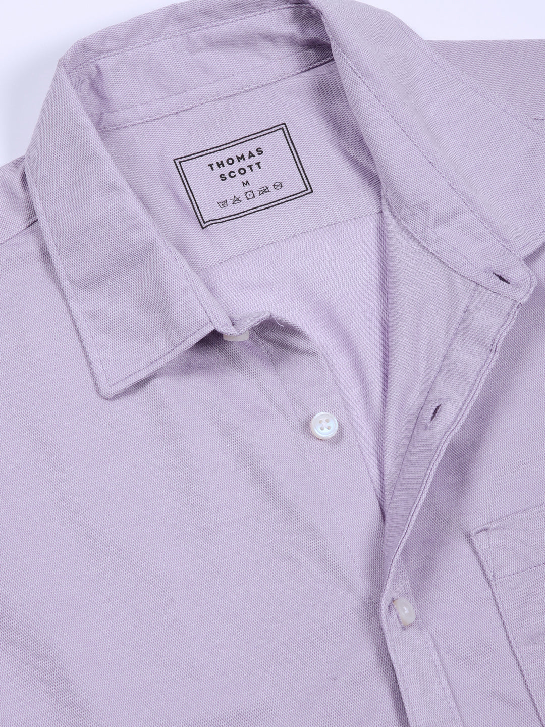 Purple Slim Fit Solid Casual Shirt