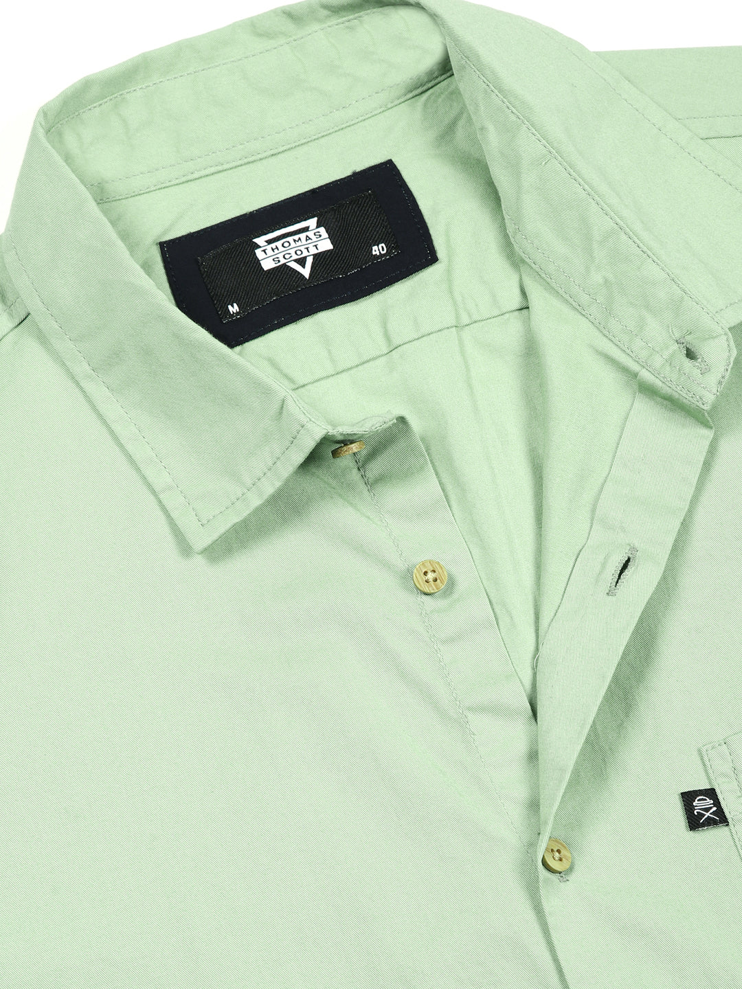 Thomas Scott Men Pista Slim Fit Solid Cotton Casual Shirt