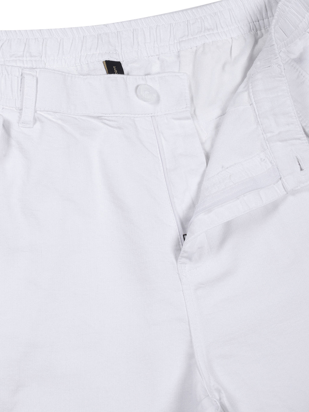 Thomas Scott Men White Relaxed Fit Woven Cargo Trousers