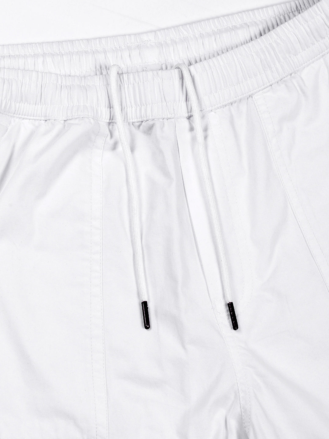 Thomas Scott Men White Relaxed Fit Woven Cargo Trousers