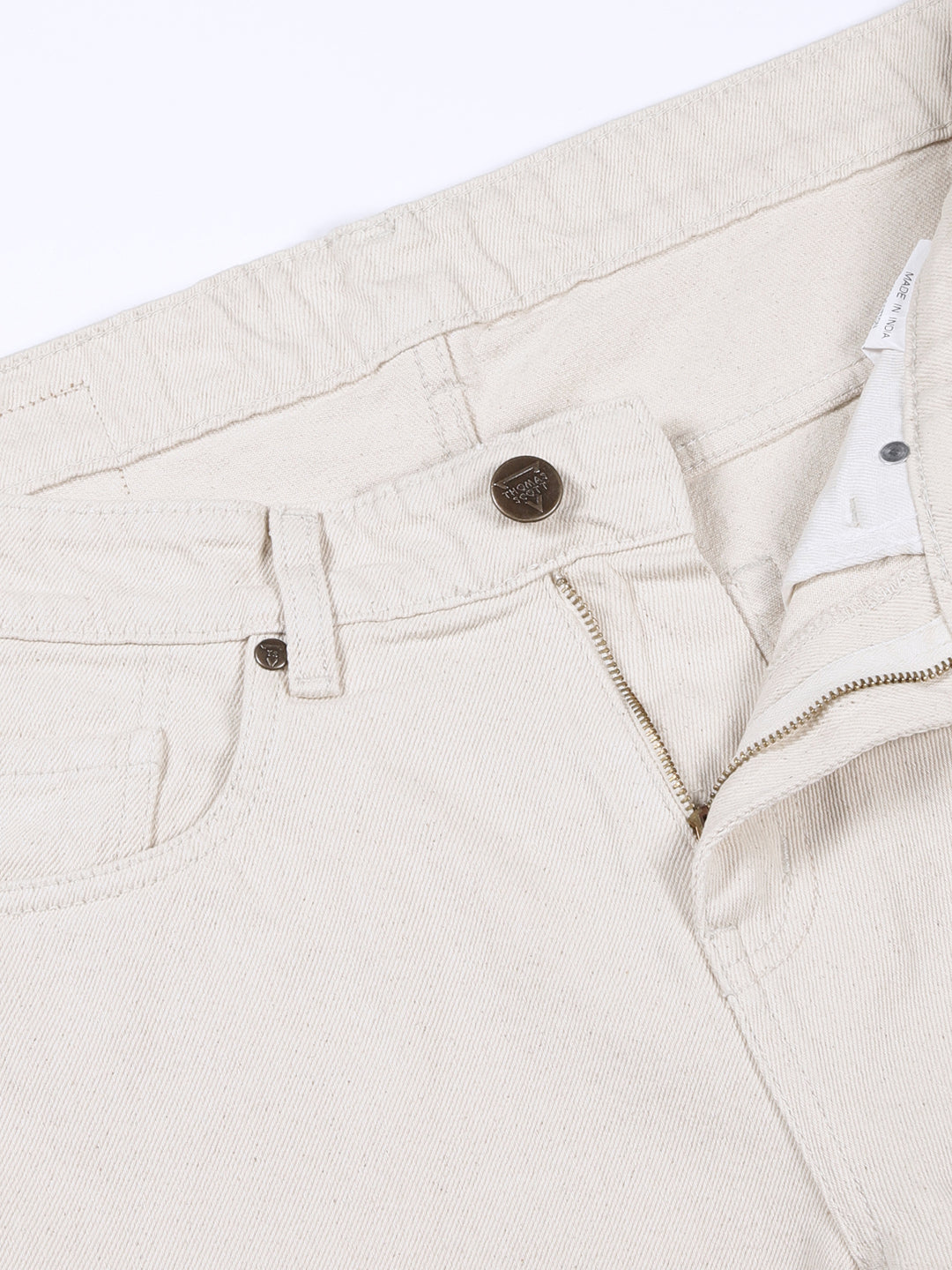 Thomas Scott Men Beige Mid-Rise Non Stretchable Baggy Jeans